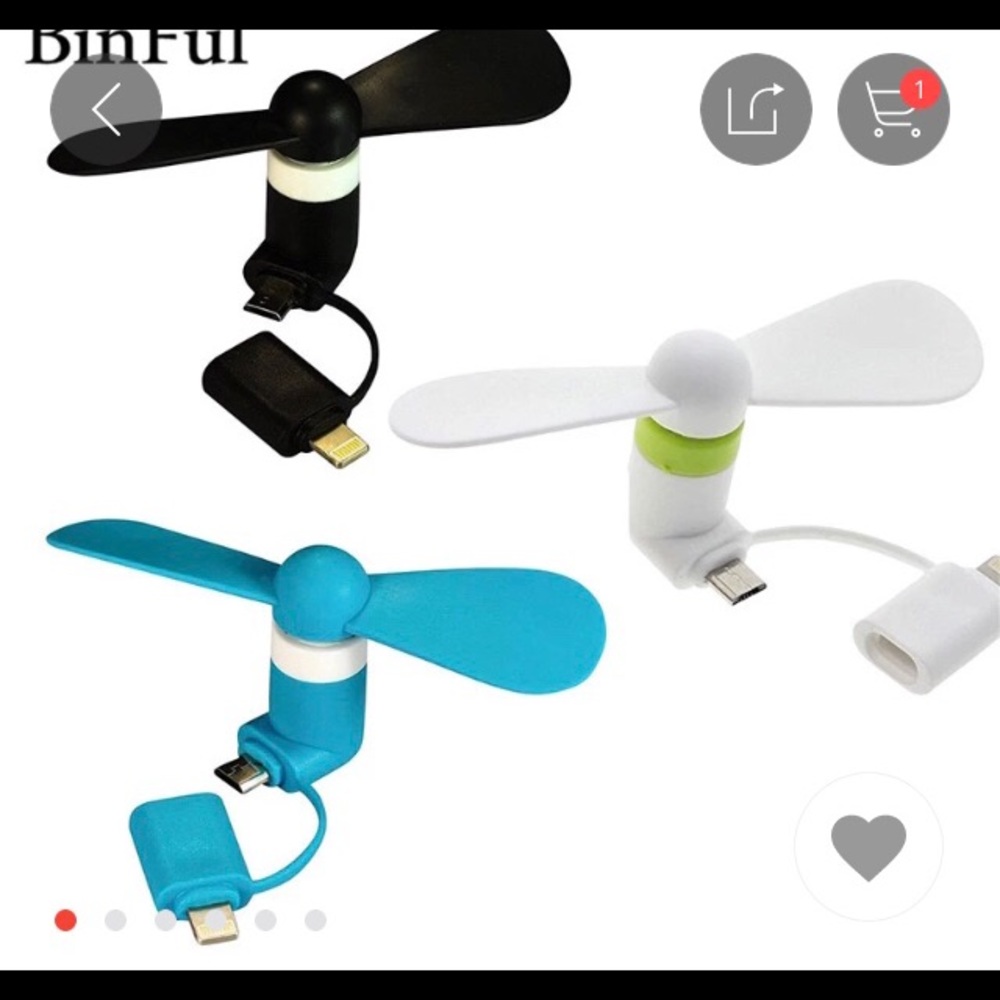 2 in 1 portable phone fans